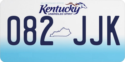 KY license plate 082JJK