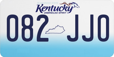 KY license plate 082JJO