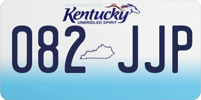 KY license plate 082JJP