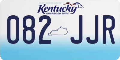 KY license plate 082JJR