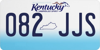 KY license plate 082JJS