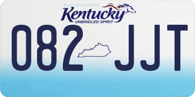 KY license plate 082JJT