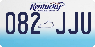 KY license plate 082JJU