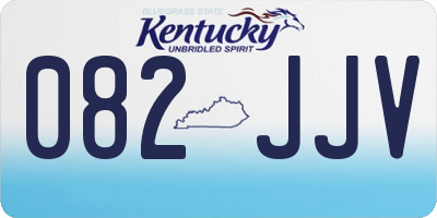 KY license plate 082JJV