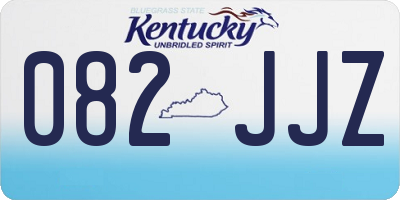 KY license plate 082JJZ