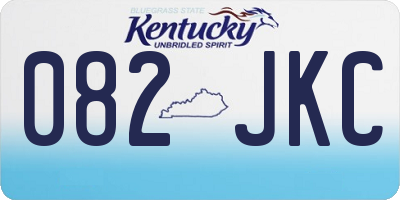KY license plate 082JKC