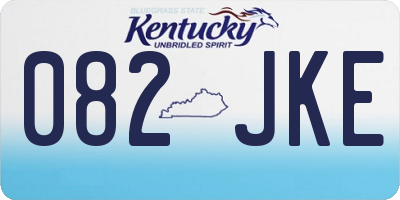 KY license plate 082JKE