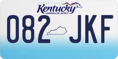 KY license plate 082JKF
