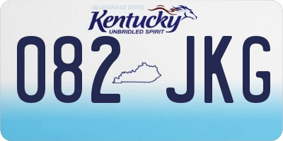 KY license plate 082JKG