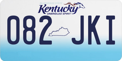 KY license plate 082JKI