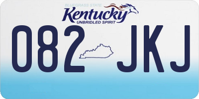 KY license plate 082JKJ