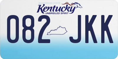 KY license plate 082JKK