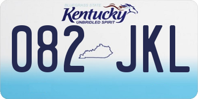 KY license plate 082JKL