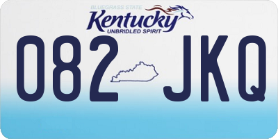 KY license plate 082JKQ