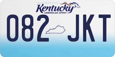 KY license plate 082JKT