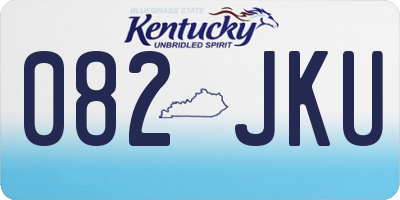 KY license plate 082JKU