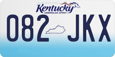 KY license plate 082JKX