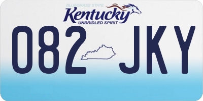 KY license plate 082JKY