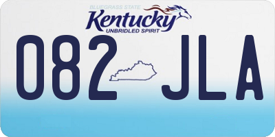 KY license plate 082JLA
