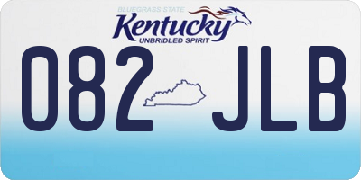 KY license plate 082JLB
