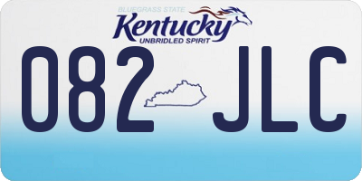 KY license plate 082JLC