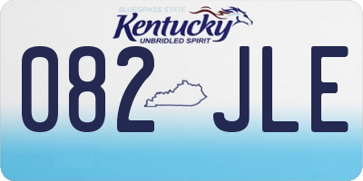 KY license plate 082JLE