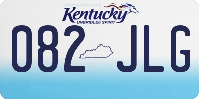 KY license plate 082JLG