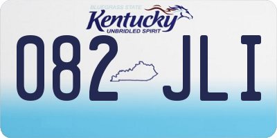 KY license plate 082JLI
