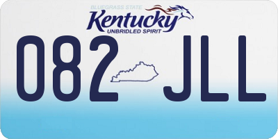 KY license plate 082JLL