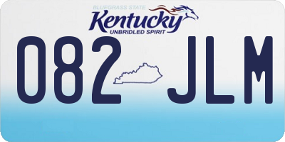 KY license plate 082JLM