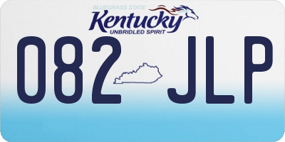KY license plate 082JLP