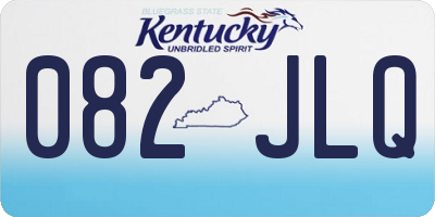 KY license plate 082JLQ