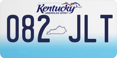 KY license plate 082JLT