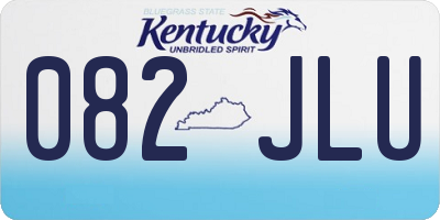 KY license plate 082JLU