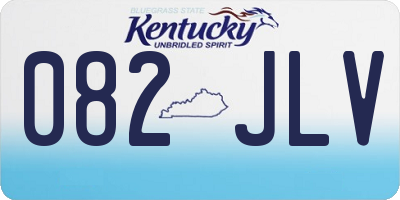 KY license plate 082JLV