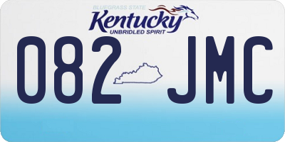 KY license plate 082JMC