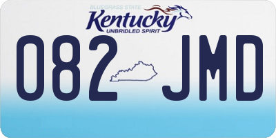 KY license plate 082JMD