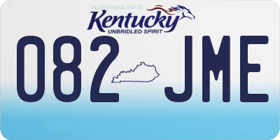 KY license plate 082JME