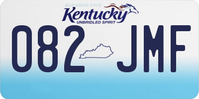KY license plate 082JMF