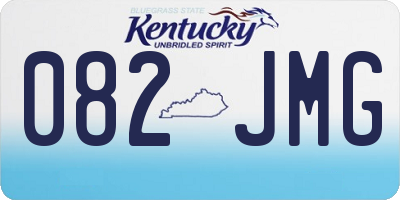 KY license plate 082JMG