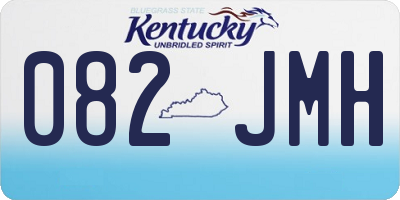 KY license plate 082JMH