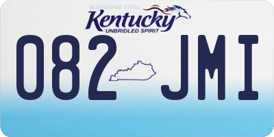 KY license plate 082JMI