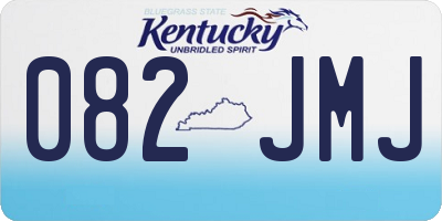 KY license plate 082JMJ