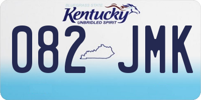 KY license plate 082JMK