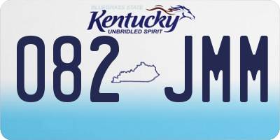 KY license plate 082JMM