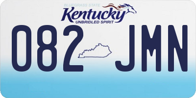KY license plate 082JMN