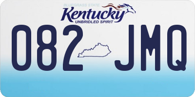 KY license plate 082JMQ