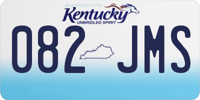 KY license plate 082JMS