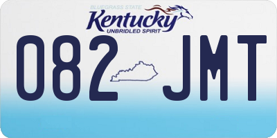 KY license plate 082JMT