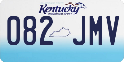 KY license plate 082JMV